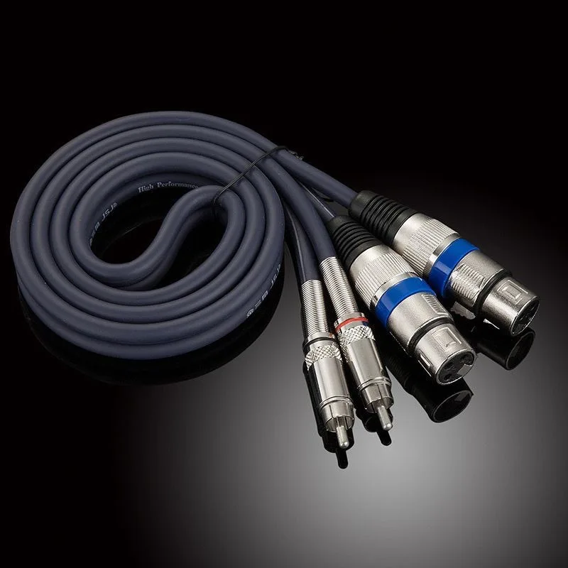 Premium Dual RCA to XLR Audio Cable for Professional Sound Equipment