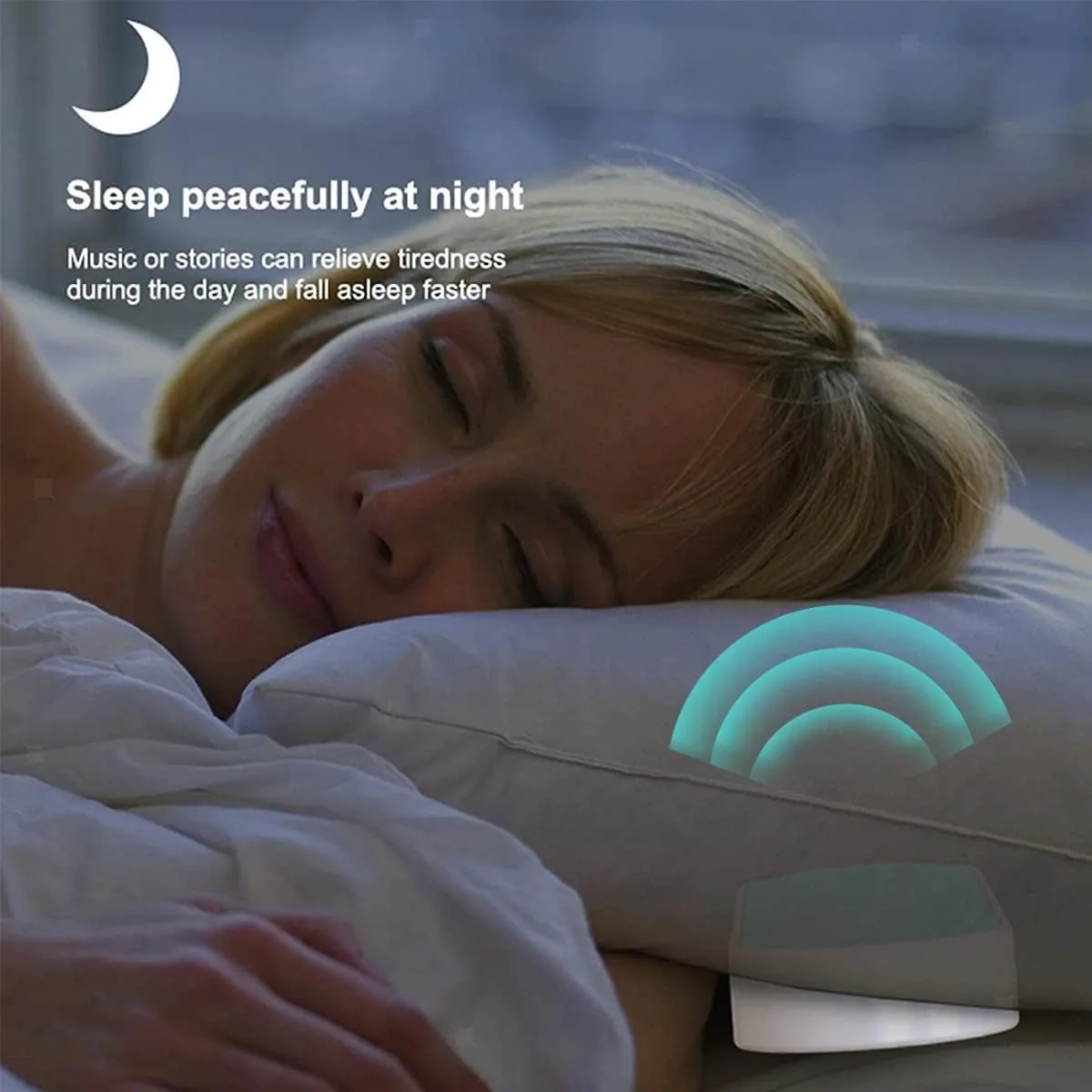 Under Pillow Bluetooth Speaker Wireless Sleep Aid Soundbar Music Box Rechargeable Sleeping Bluetooth Speaker for Side Sleeper