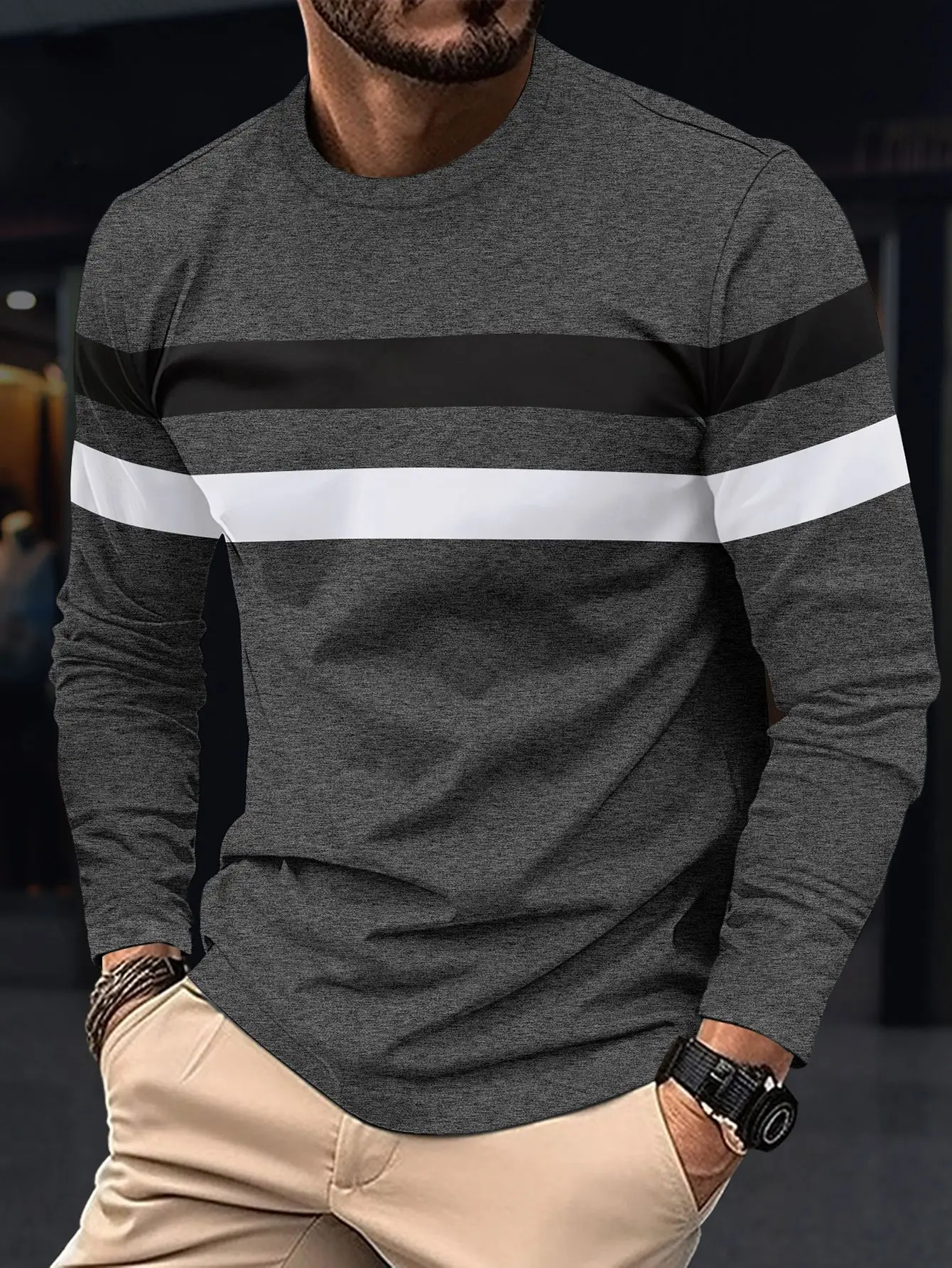 2025 Autumn/Winter Fashion Men's Long Sleeve T-shirt - Design Detail
