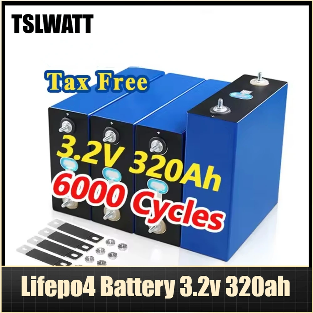 

6000 Cycles 3.2v 320ah Lifepo4 Cell V3 Battery Lifepo4 Battery 3.2v LF 320K for Boat RV Forklift Solar Energy Storage Syst