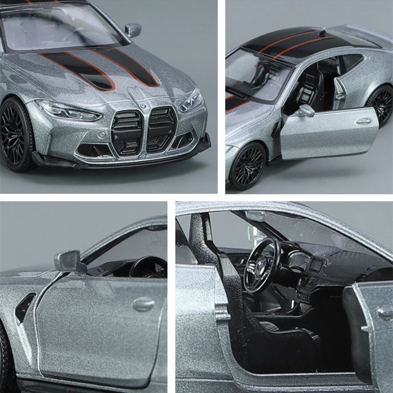 1:36 BMW M4 CSL M3 Alloy Sports Car Model Diecast Metal Racing Super Car Vehicles Model Simulation Collection Childrens Toy Gift 4