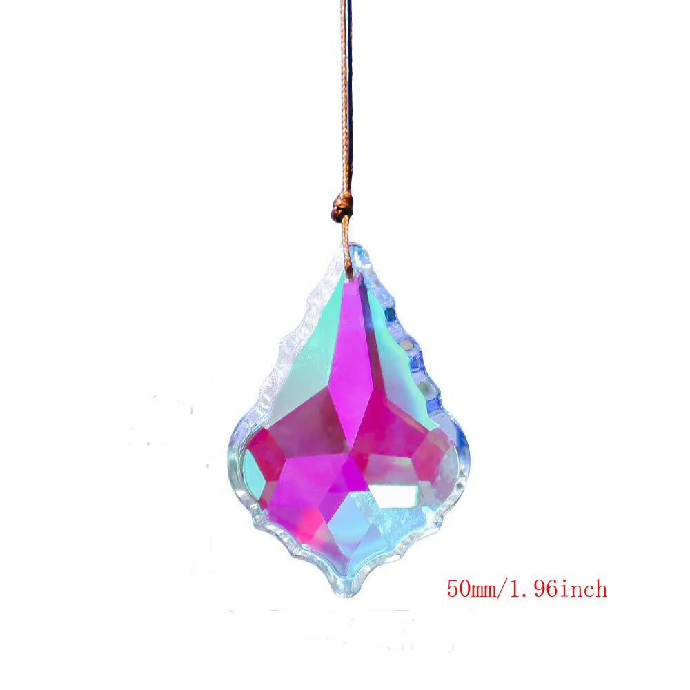 1PC AB Glass Crystal Prism Beads Suncatcher For DIY Making Hanging Window Rainbow Light Catcher Summer Gift Decoration