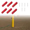 6x Beach Volleyball Lines Equipment Portable 8M Long Red Lines Marking Court Marker for Sand Training Beach Party Outdoor Sports 1