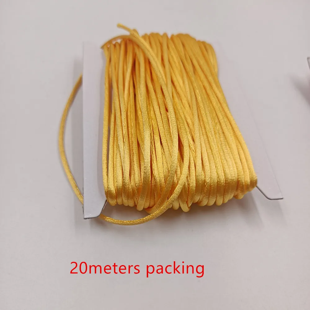 Nylon Cord 2MM 10-225meters Chinese Knot Line Cord Silk Satin Nylon Cord 35colors for DIY String Necklace Bracelets nylon cord silk cord satin cord