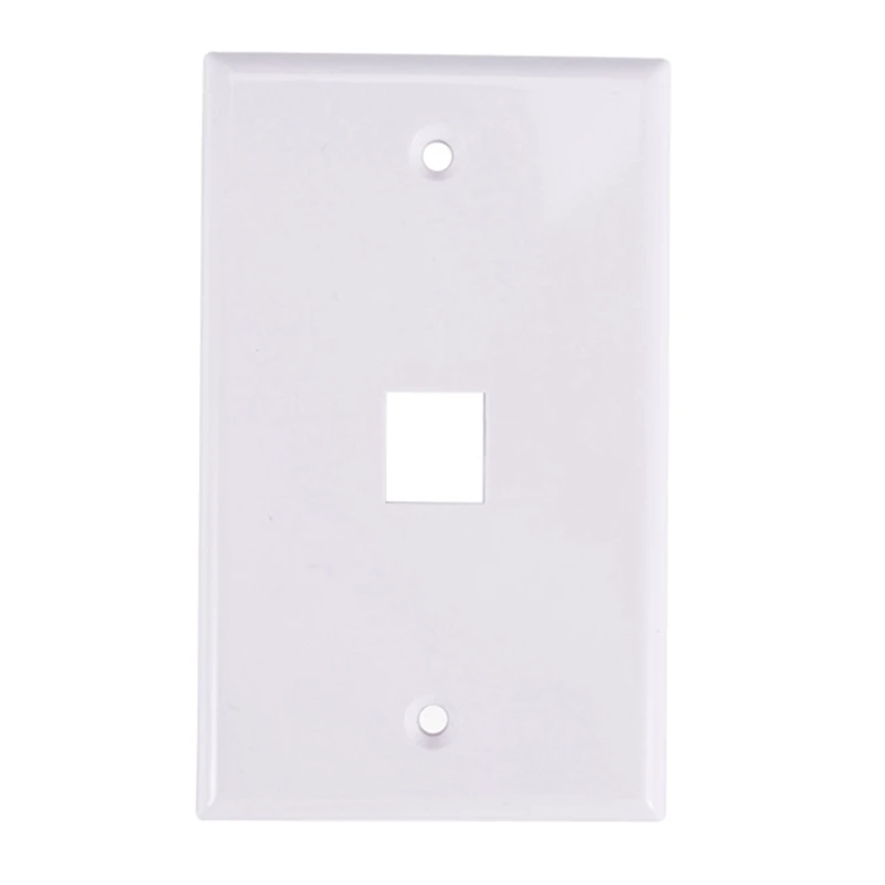 Cat6 이더넷 벽 플레이트 콘센트, 1 포트 RJ45 네트워크, 암-암 벽 커플러 잭 플레이트, 쉬운 설치, 5 개