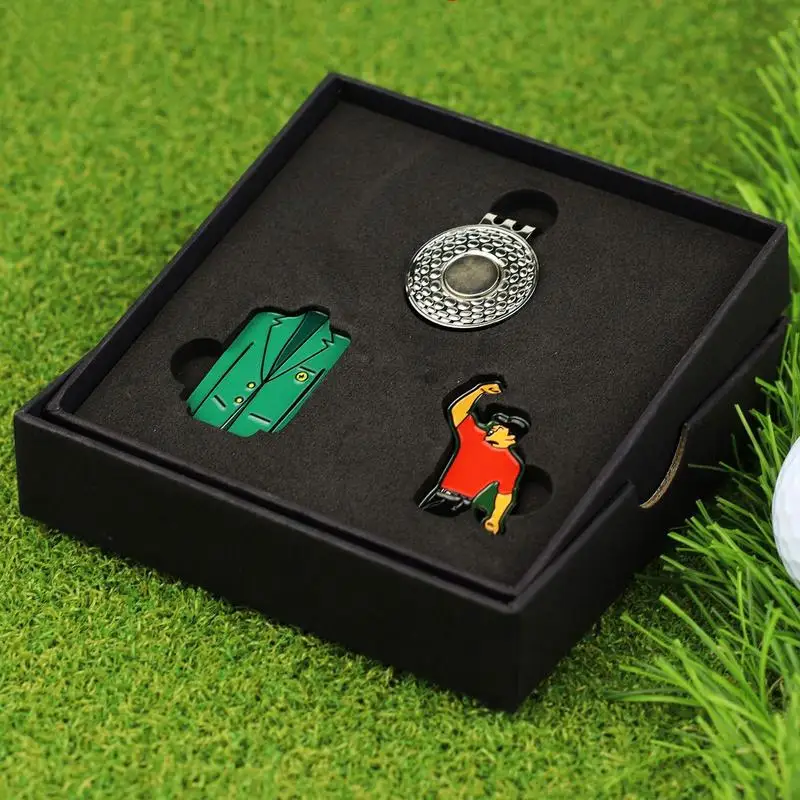 Golf Ball Mark Alloy Multicolor Tiger Green Jacket Marker Woods Mark Golf Ball Position Green Hat Clip Clip