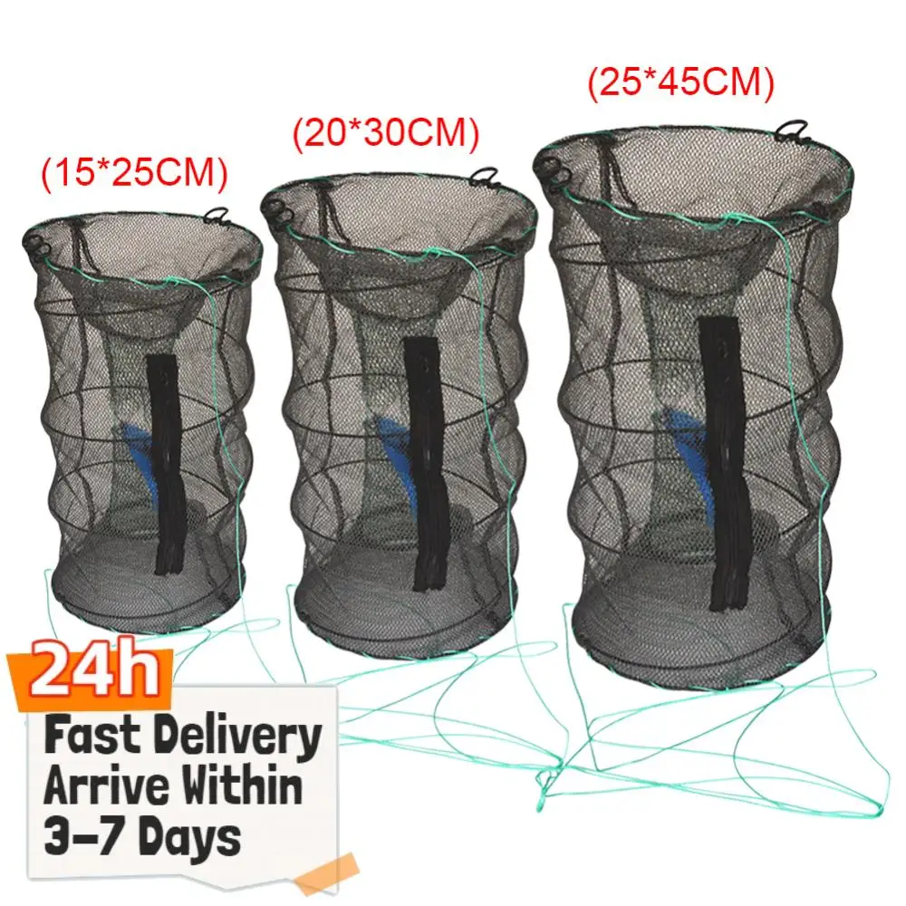 Fishing Dredge Net Portable Fishing Landing Dip Net Corrosion-Resistant Storage Folding Tear Resistance Outdoor Accessories