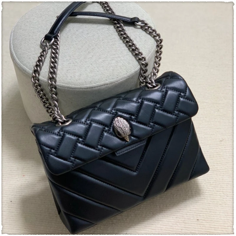 

Kurt G Quilted Eagle Metal Women Shouder Bag High Quality Large Embroidery PU Leather Ladies Cross Body Bag