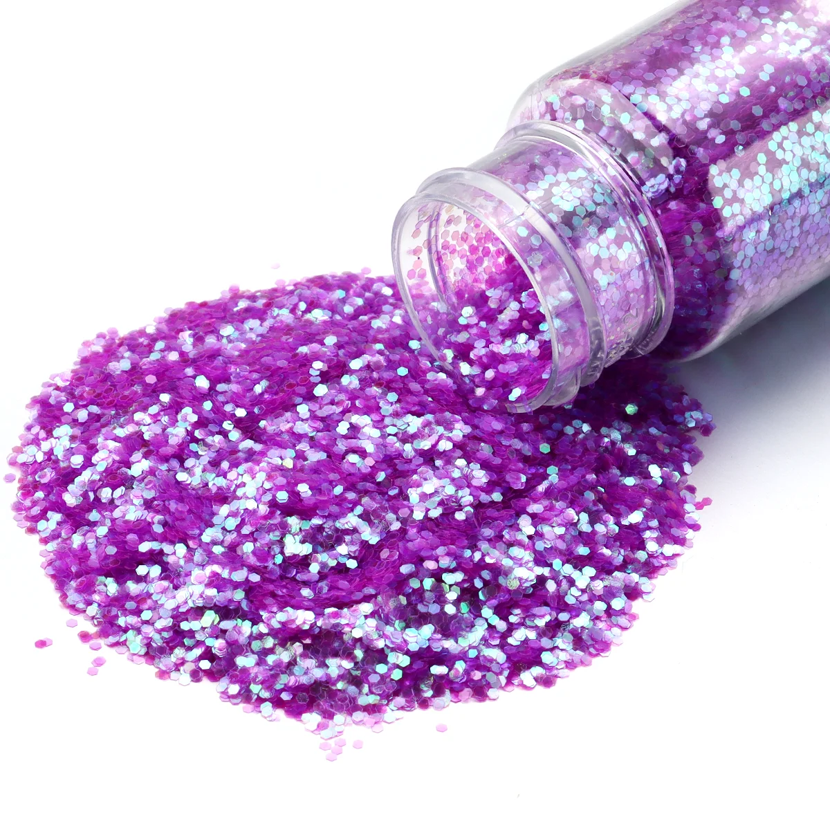 Sparkly Fine Glitter Powder for Arts and Crafts, Nail Art, and Cosmetic Use - Rainbow Colors