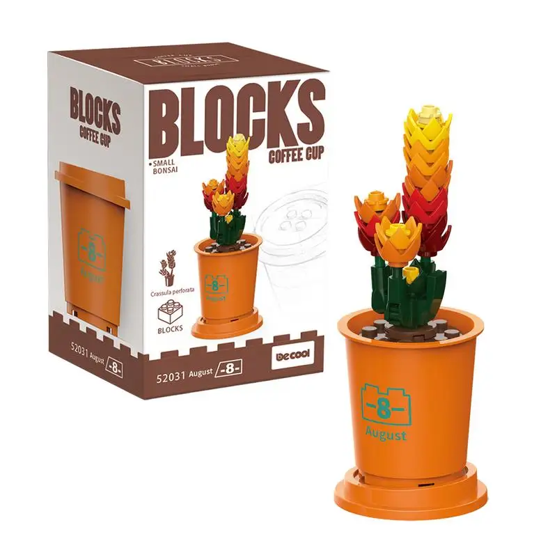 

Набор строительных блоков Idea, букет цветов, романтичные Цветочные блоки для дома, аксессуары для девочек, праздничные подарки