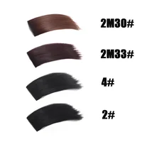 Extension capillaire synthétique courte et lisse, doublure Invisible des cheveux, couverture latérale supérieure, postiche pour femmes 2