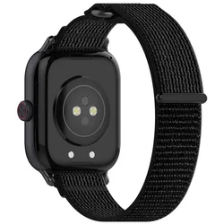 Nylon Loop Sports Watchband - Woven Elastic Smartwatch Bracelet Replacement Accessories - Vivo WATCH GT (Black gray)