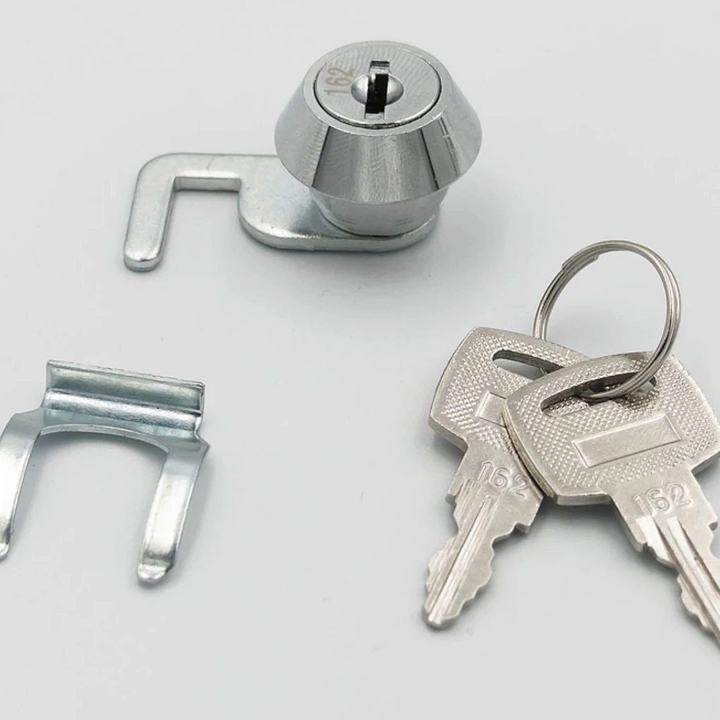 Silver Rust-Resistant Mini Cam Lock With Quick Clip For Cash Box Easy Replacement Easy-to-install cabinet door lock,drawer lock