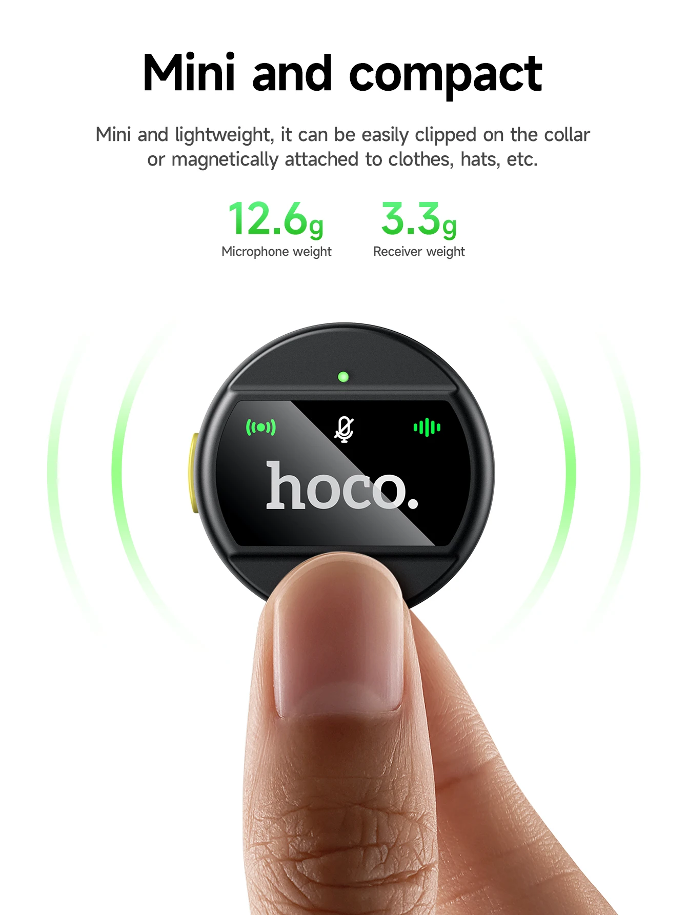 HOCO L21 Magnetic Wireless Lavalier Microphone USB-C