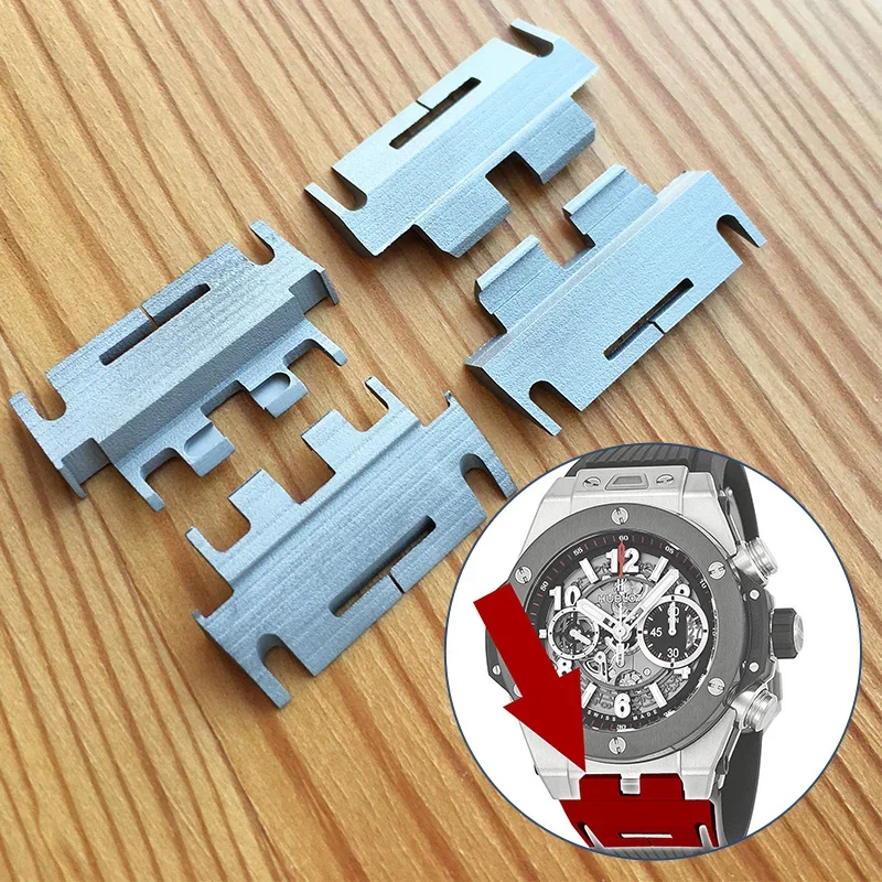 Cinturino Inserti Metallici All'Interno Per Hublot Big Bang Unico 42/45Mm Orologio Automatico