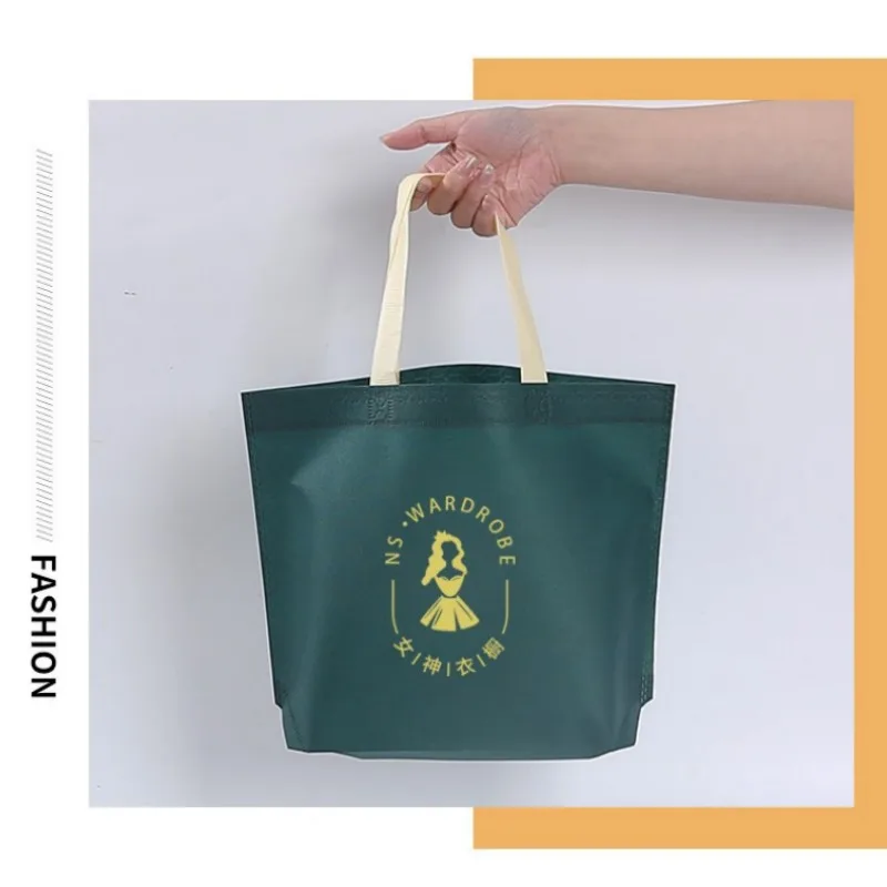 StoBag 25pcs Non-woven Tote Bags Shopping Fabric Portable Color Eco-friendly Storage Reusable Large Pouch Custom Logo(Extra Fee) 6