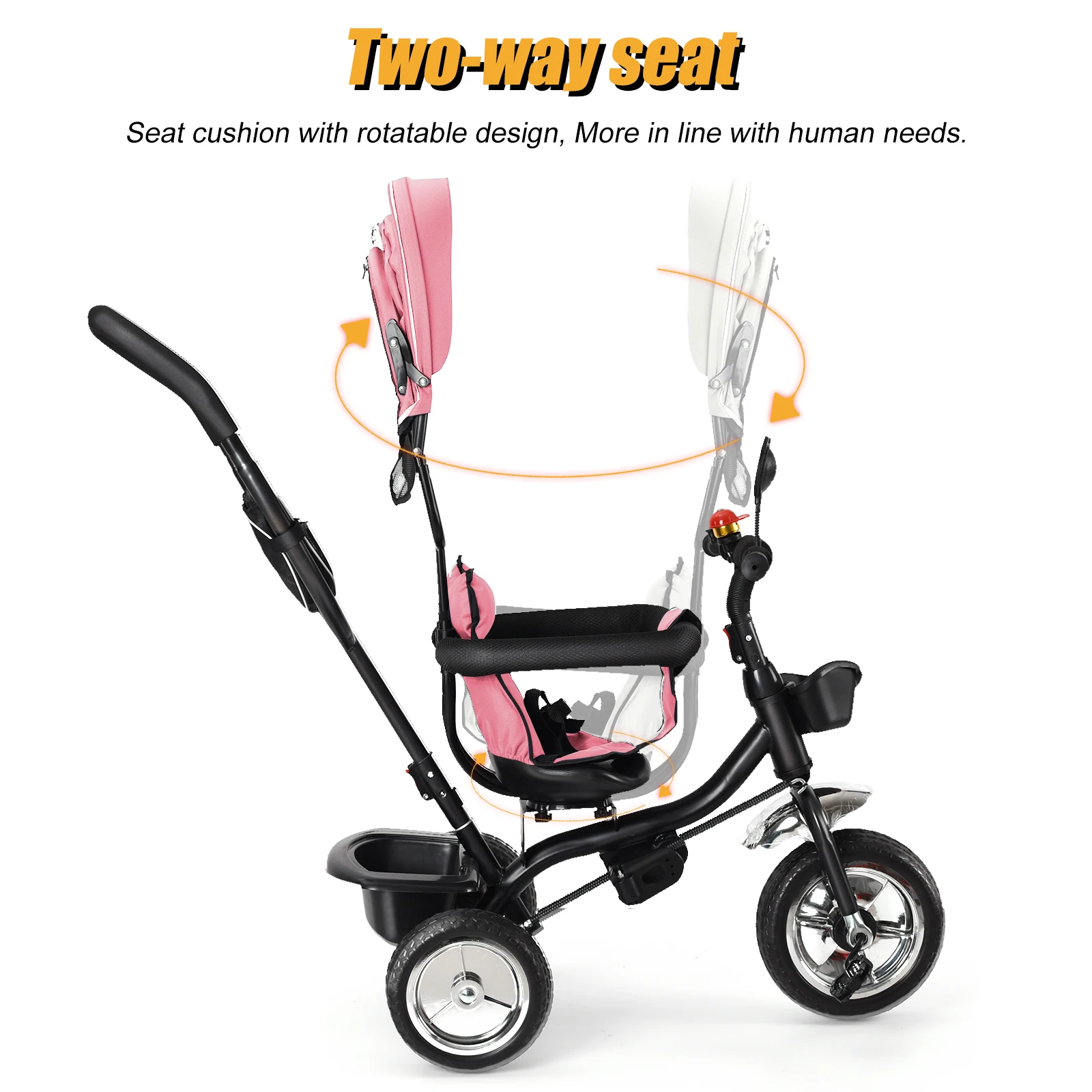 Tricycle évolutif 3-en-1 pour bébé et enfant