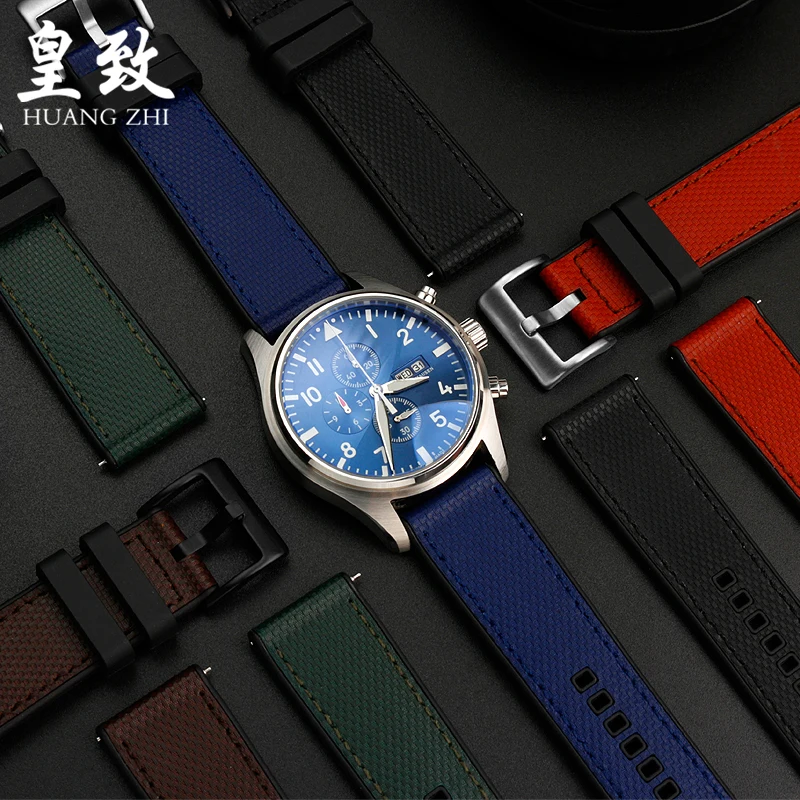 

For Omega Rolex Water Ghost World Tudor Casio Watch Strap Leather Rubber Waterproof Silicone Watch Band 22mm Universal Bracelet