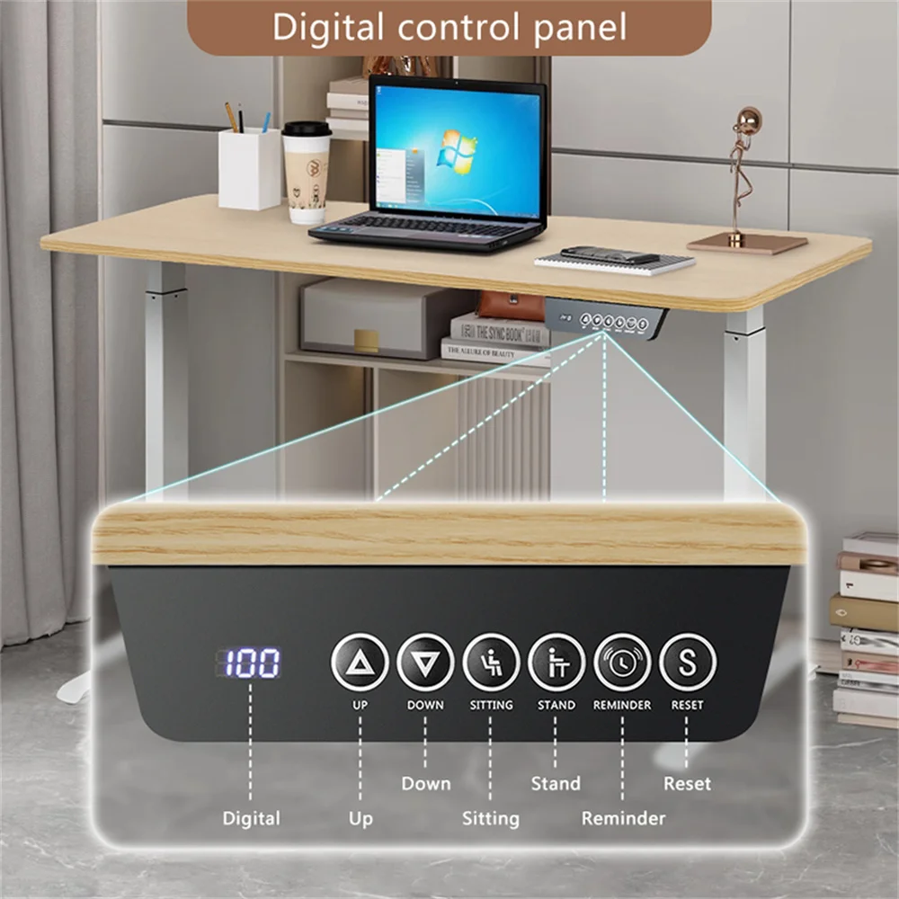 Height Adjustable Electric Standing Desk Sitting Desk Motion For Home Office Protection Ergonomic Cervix Lower Spine