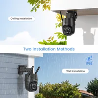Ctronics-Caméra de permission Extérieure PTZ avec Wifi, Objectif Touriste, Zoom Optique 360, Dispositif de Sécurité, Suivi existent Humain, Vision Nocturne 6