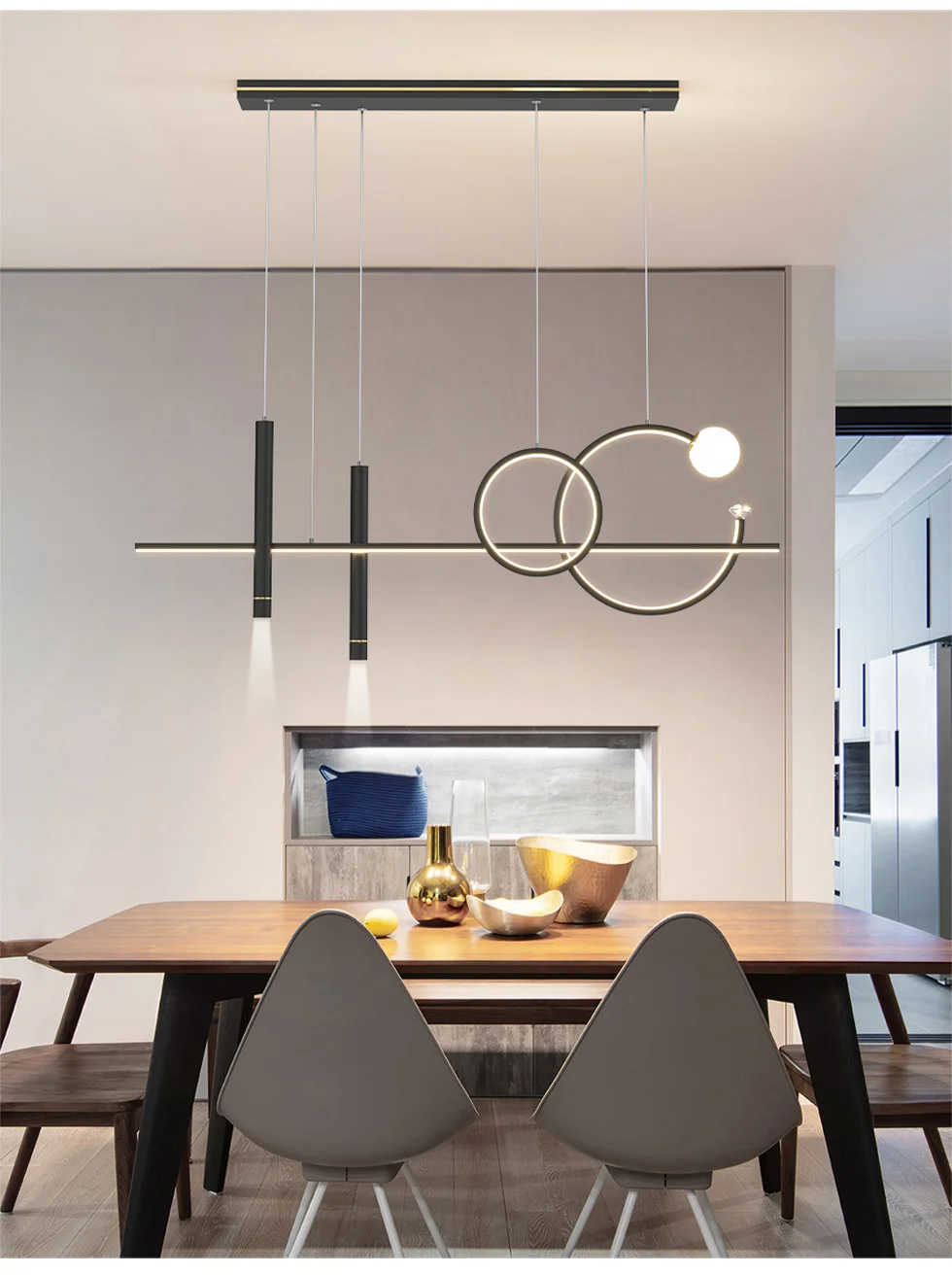Pingente para Mesa de Jantar Novo Alumínio Quarto Cozinha Foyer Loft Hotel Restaurante Studyroom Villa Escritório Barra Luzes Interiores Led 9 Computers & Electronics
