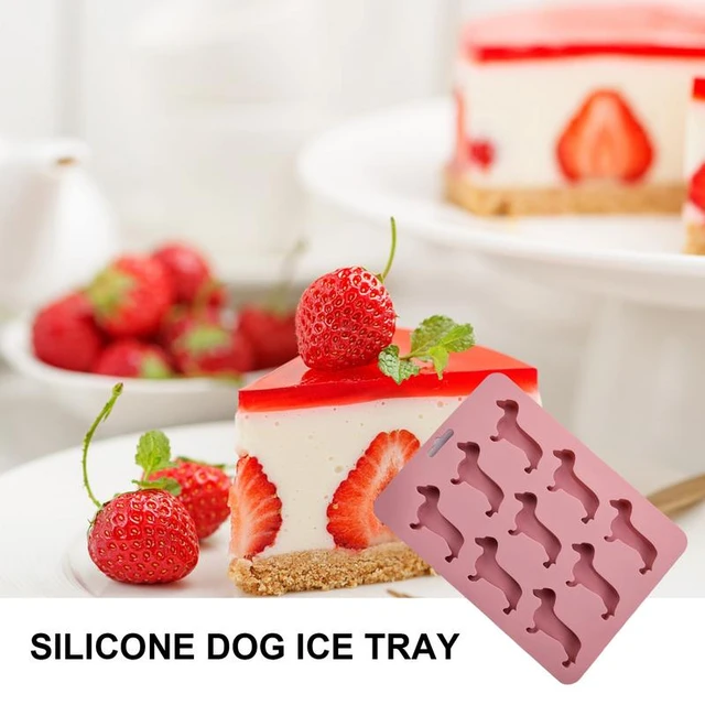 3D Dachshund Dog Ice Cube Mold Fun Shapes Cute Large Trays for