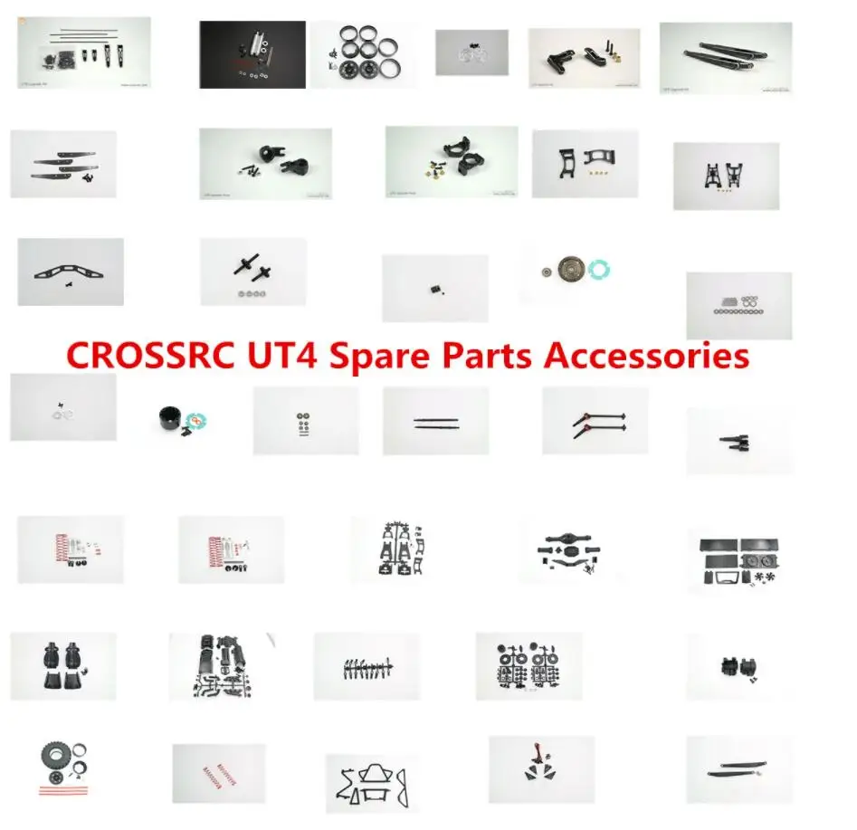

CROSSRC UT4 1/7 RC Car Spare Parts Accessories Swing Arm Drive Shaft Tire Steering Cup Servo bumper shock absorber etc