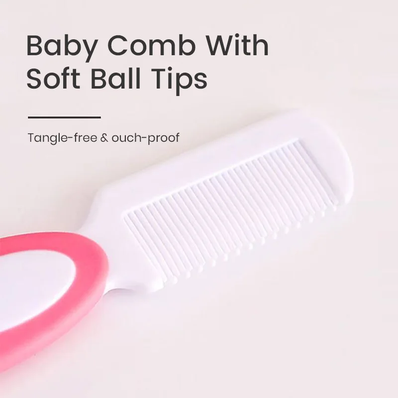 Baby Care Kit Newborn Grooming Set (Brush + Comb + Nasal Aspirator) BPA-Free Baby Hygiene Essentials