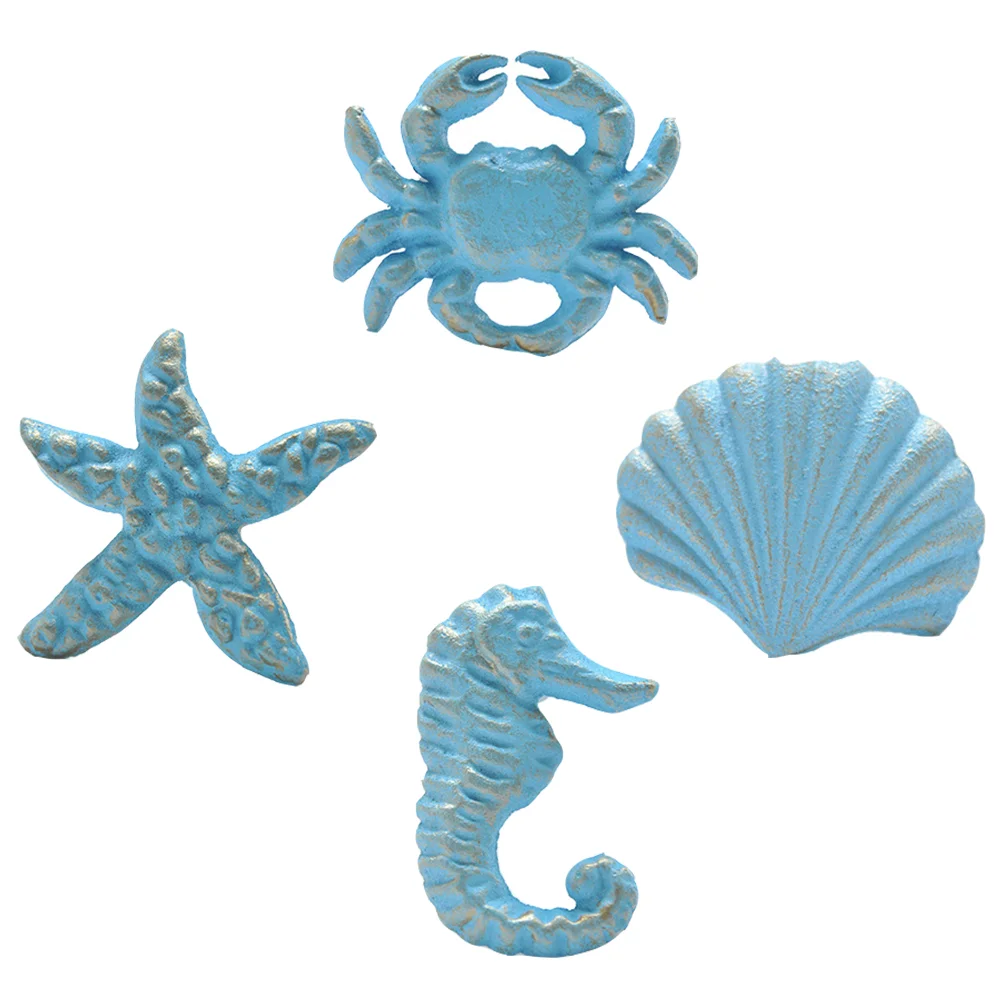 

Ocean Wind Hook Mediterranean Style Pull Handle Retro Cabinet Knob Door Theme Iron Single Hole Themed Dresser