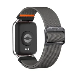 Nylon Sport Strap Smart Watchband Bracelet Replacement Accessories for Redmi Watch 4-5 (Dark grey silver)