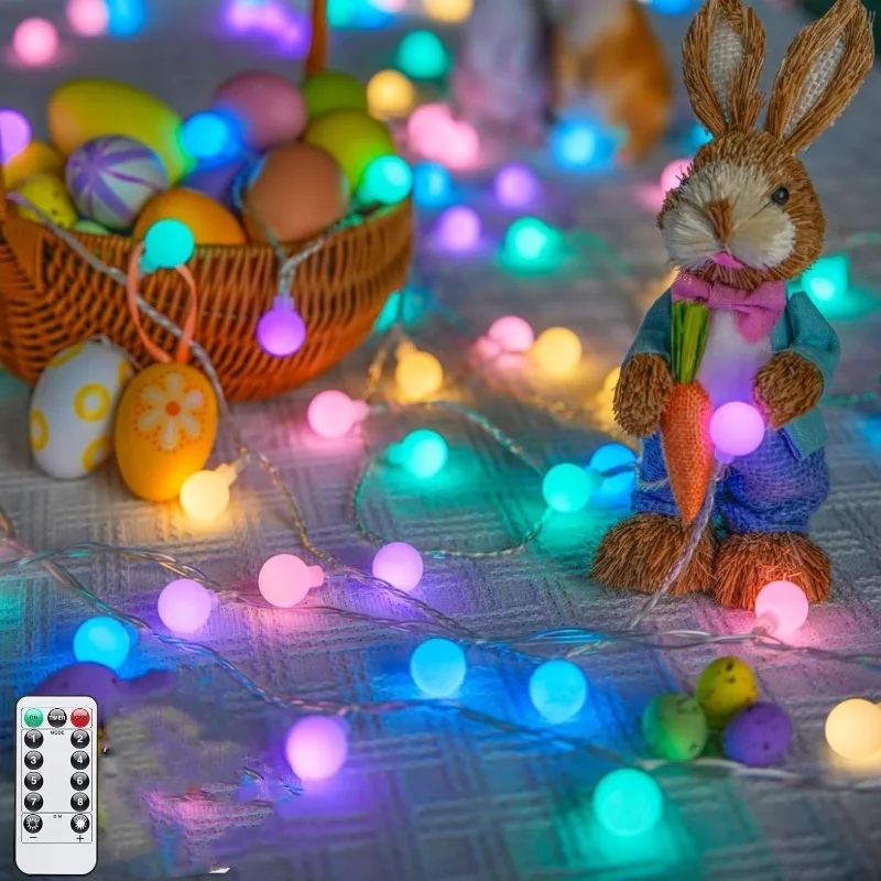 Multicolor LED Fairy String Lights with Remote & 8 Modes