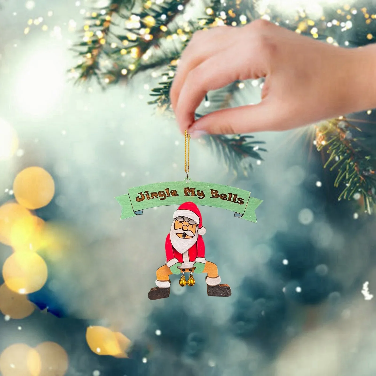 Description Picture 5 of itemDIY Christmas Pendant Jingle My Bells Ornaments for Christmas Tree Assorted Plastic and For Christmas Tree Hanging Decorations