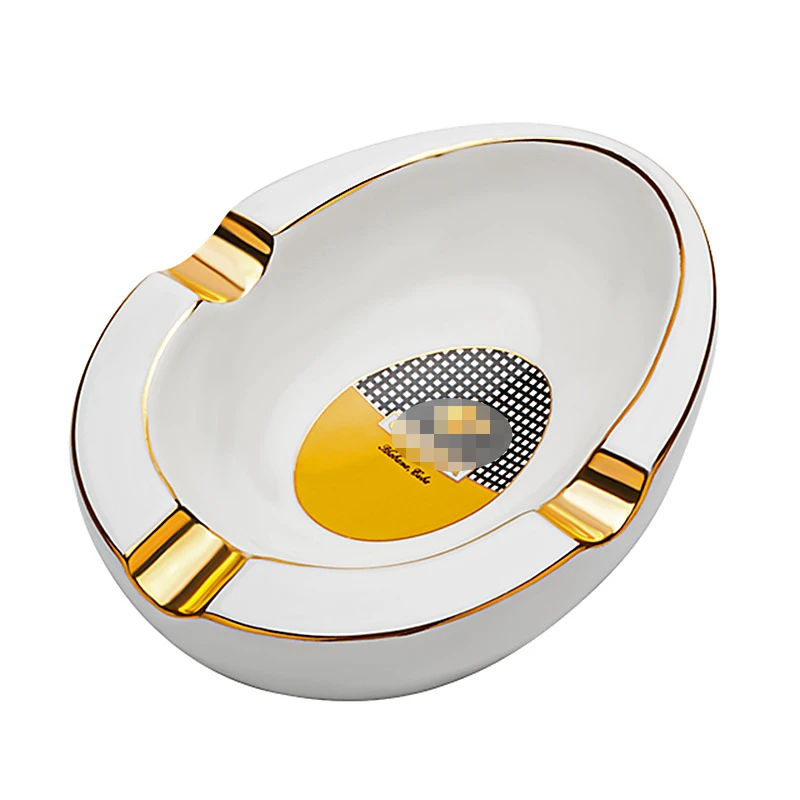 Cigar Ashtray Ceramic Oval Tricolor Cigar Ashtray Accessories