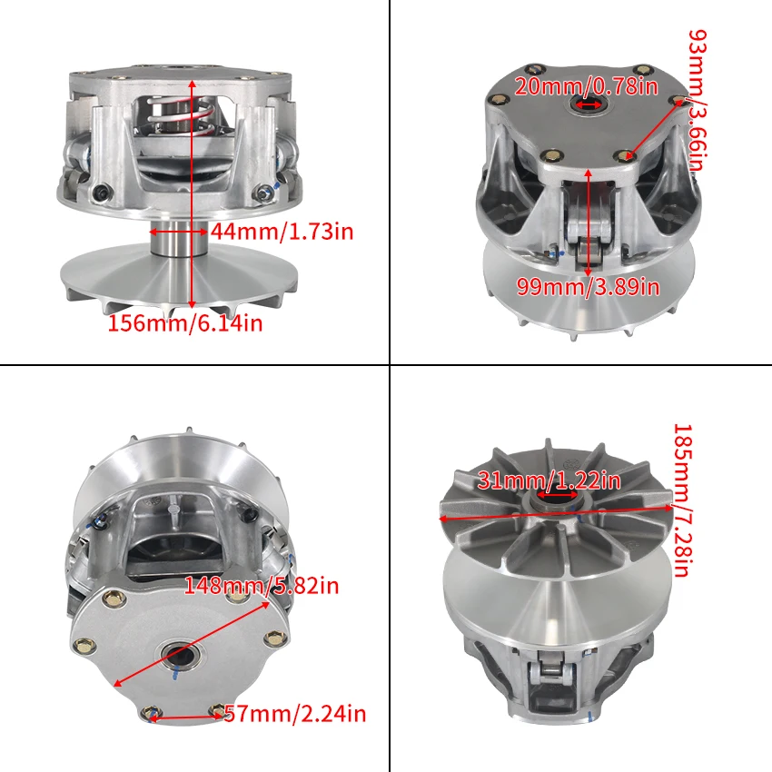 Primäre Antriebskupplung für Polaris GENERAL 1000 XP DELUXE SPORT PREM EPS/4 1000 PREMIUM EPS/RZR XP 4 1000 SPORT 1323689 1323317 – Detail 9