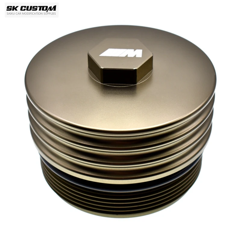 Suitable for BMW M50 M52 M54 oil filter shell forged aluminum alloy cover Engine Car Modification
