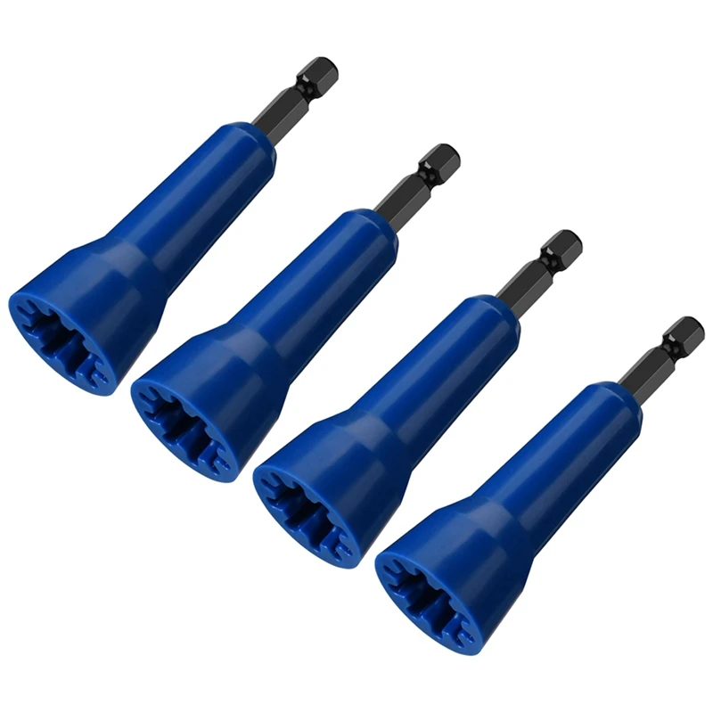

4Pc Nut Twister Set Kit Wire Twister Tool Spin Twist Wire Connector Socket, Wire Connector Driver Kit With 1/4Inch Chuck