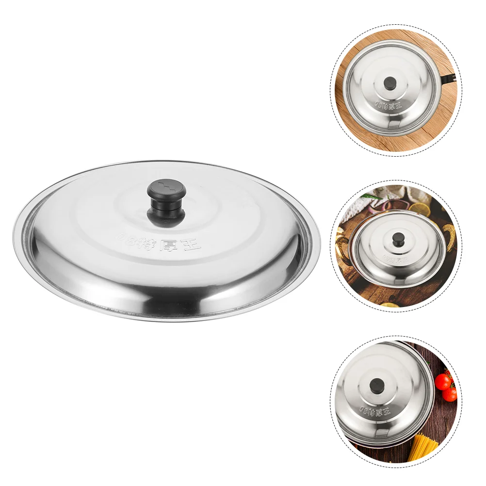

Lid for Frying Pan Stainless Steel Lids Pots Universal Round Dome Cover Replacement