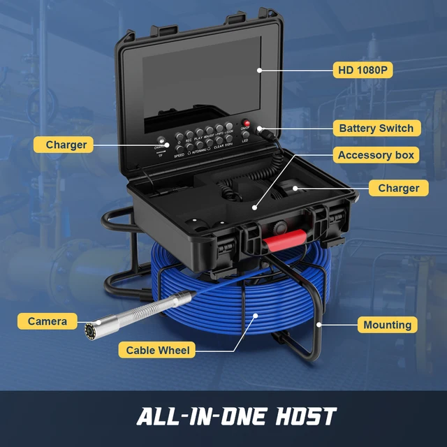 하수관 검사 카메라와 512HZ 로케이터로 정확하고 신속한 검사 가능