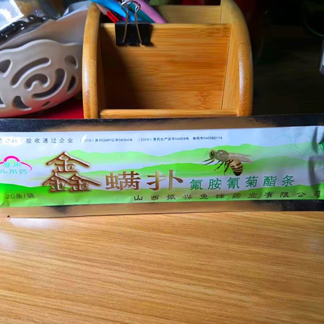 20Db /Set Méhkat Kezelés Fluvalinate Acaro Professzionális Acaricid Méhészgyógyászat Méhkariák Gyilkos - Image 5