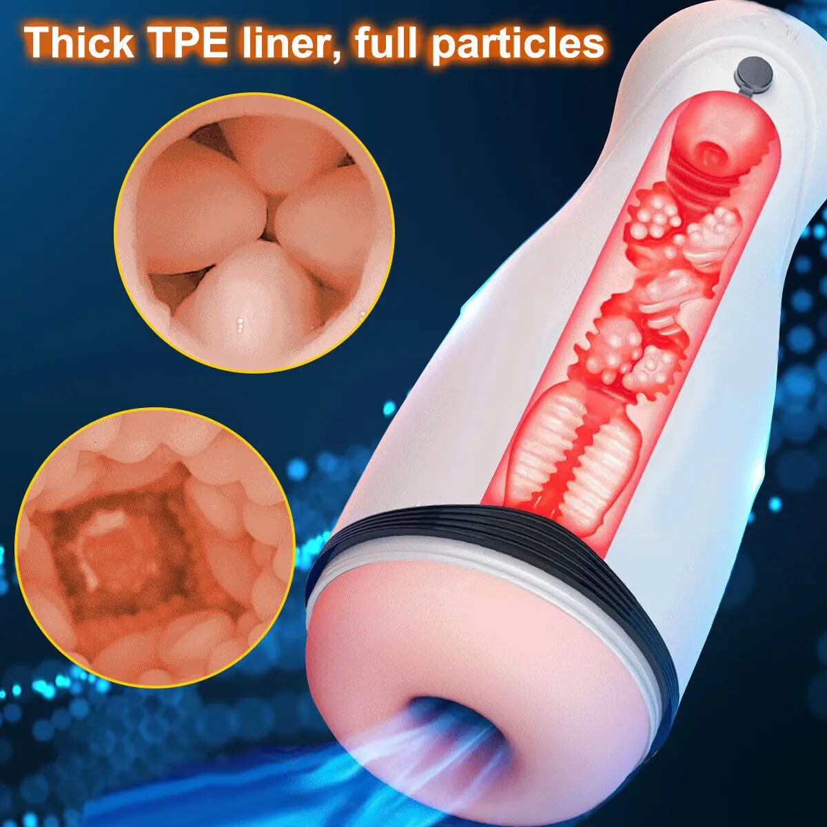 c Rocwickline Masturbatore maschile elettrico a 10 velocità con vibrazione e massaggio vocale, tascabile reale_voghion.com