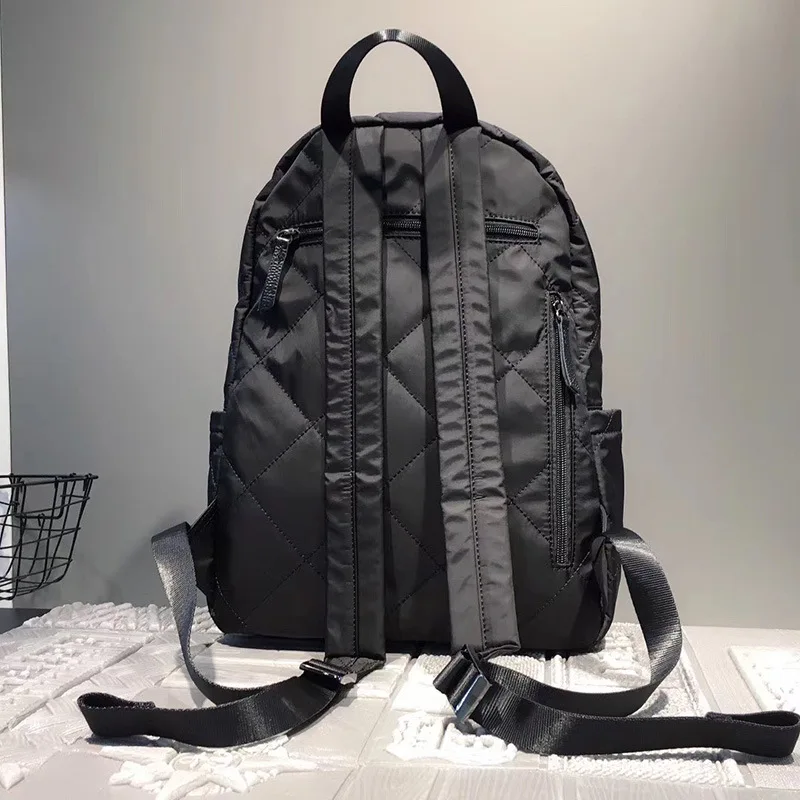 New Women Leisure Backpack 2023 Waterproof Nylon Neutral Backpack Large Capacity Simple Travel Leisure Commuter Bag