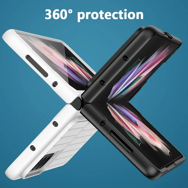 Luxury Slide Camera Protection Case for Samsung Galaxy Z Fold 3 4 5 Z fold 3 4 Fold 5 5G Slim Matte PC Shockproof Hard Fundas