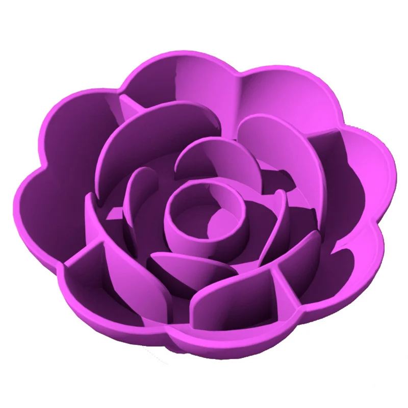 Pet Supplies Silicone Slow Food Bowl Rose Shape Dog Bowl Cat Anti-Choking and Anti-Knocking Food Bowl with Suction Cup 6