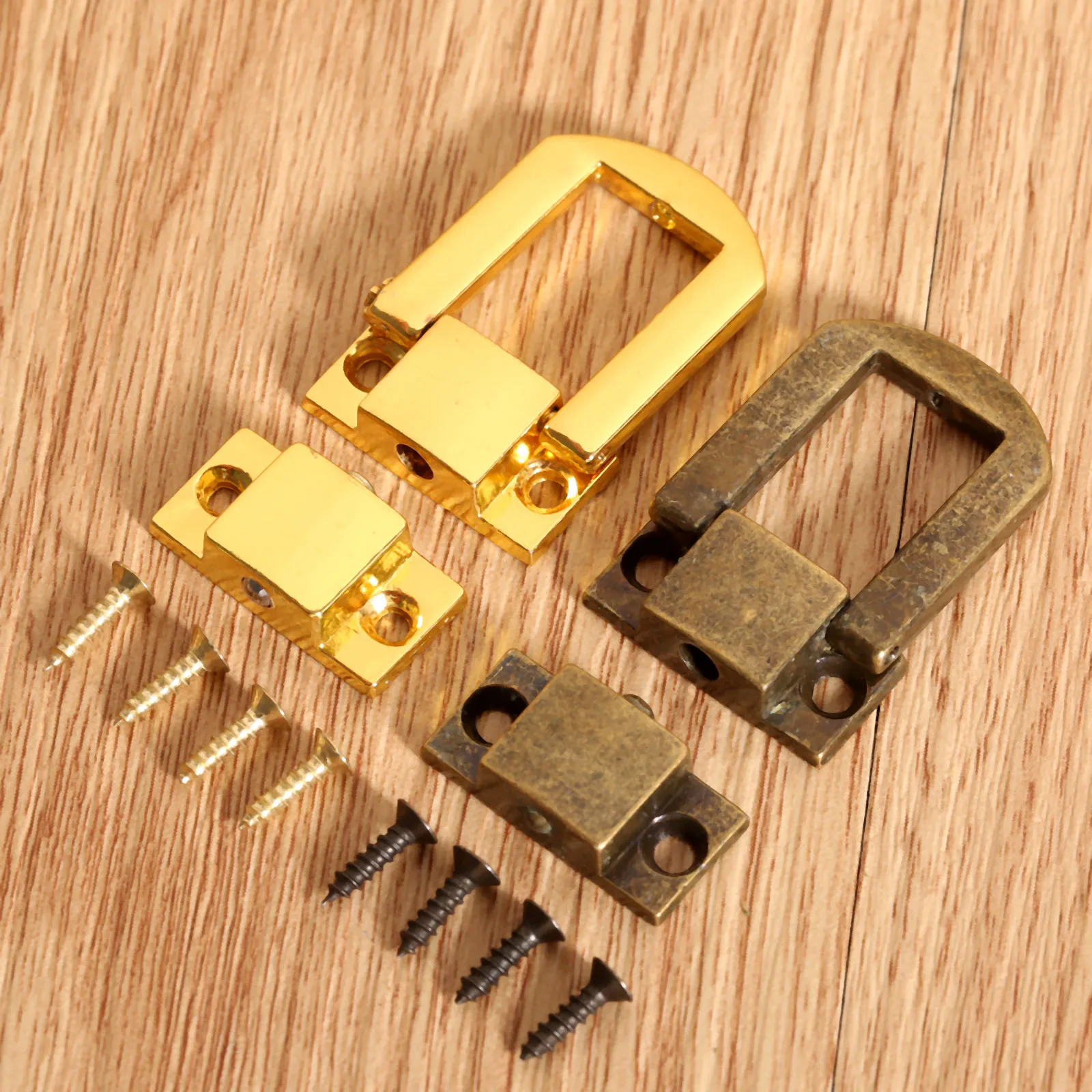 Toggle Catch Lock Retro Style Iron Hasp Wood Chest Lock Latch Clasp with Screws for Jewellery Box Suitcase Chest Decoration 6Pcs toggle latches jewelry box hasps decorative latches