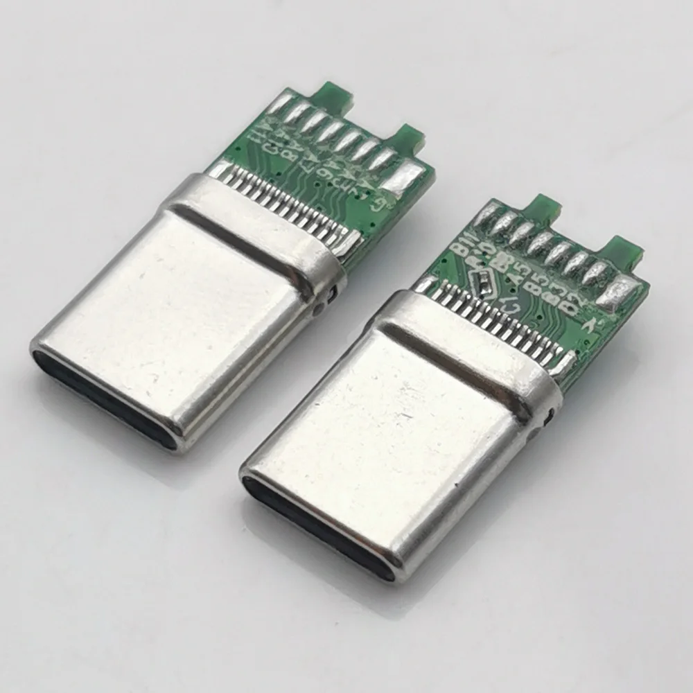 RUNCCI-YUN 40 Pezzi Connettori USB-C Maschio E Femmina Da Saldare Per PCB - Tipo C SMD SMT, 20 Maschi + 20 Femmine - 2