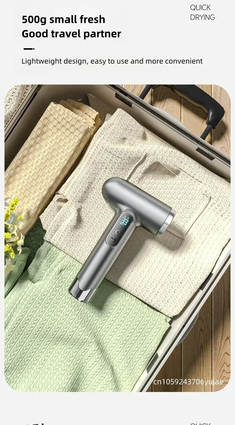 Stylish Cordless Hair Dryer for Dorm/Travel Negative Ion Hair Care Silent Hair Dryer USB Convenient Charging blow dryer 4