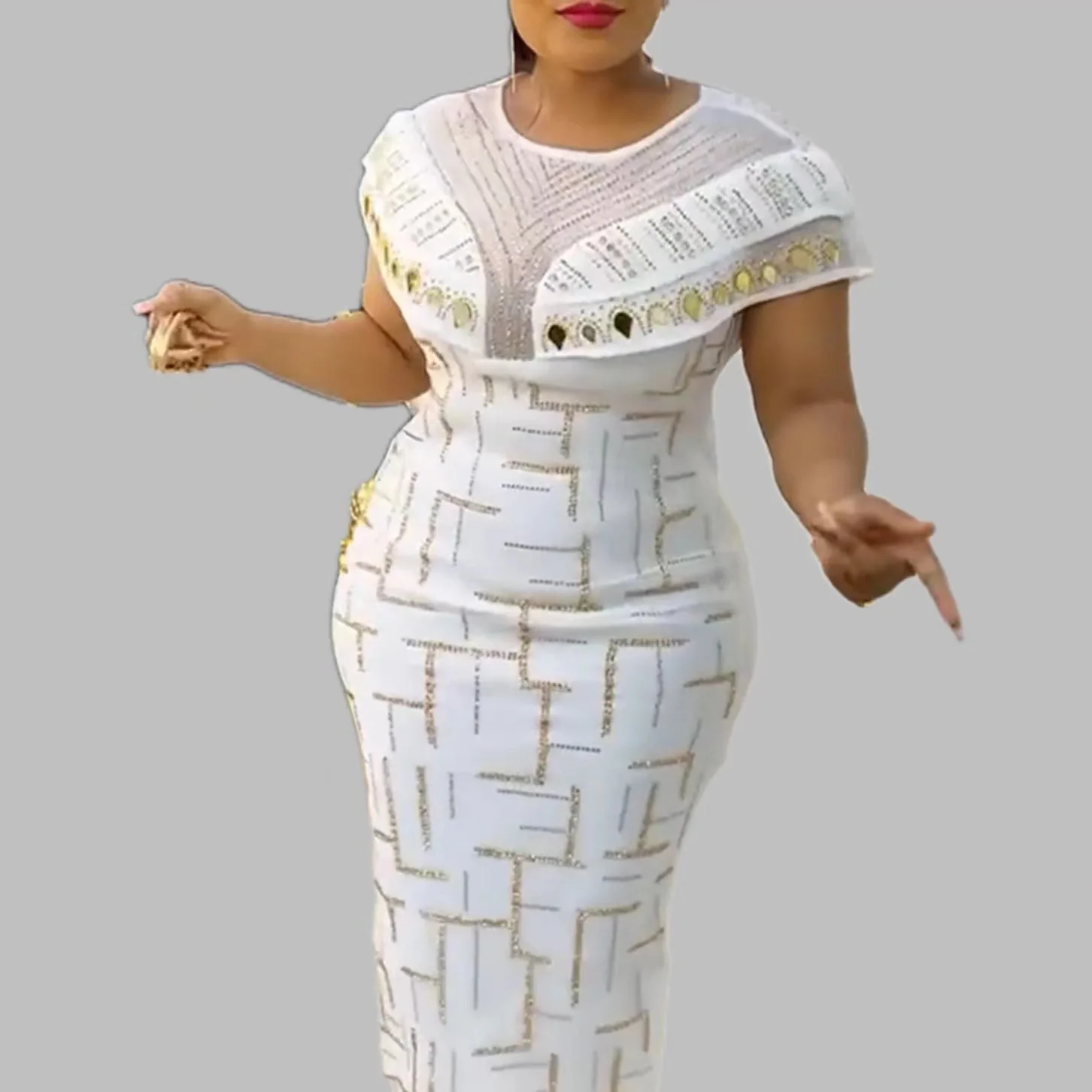 Black White African Dresses for Women Summer Fashion African Women