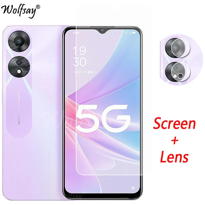 Protezione Dell'Obiettivo Della Fotocamera Per Oppo A78 5G Protezione Dello Schermo In Vetro Temperato Per Oppo A78 A77 A57S A96 A16 Vetro Per Vetro O