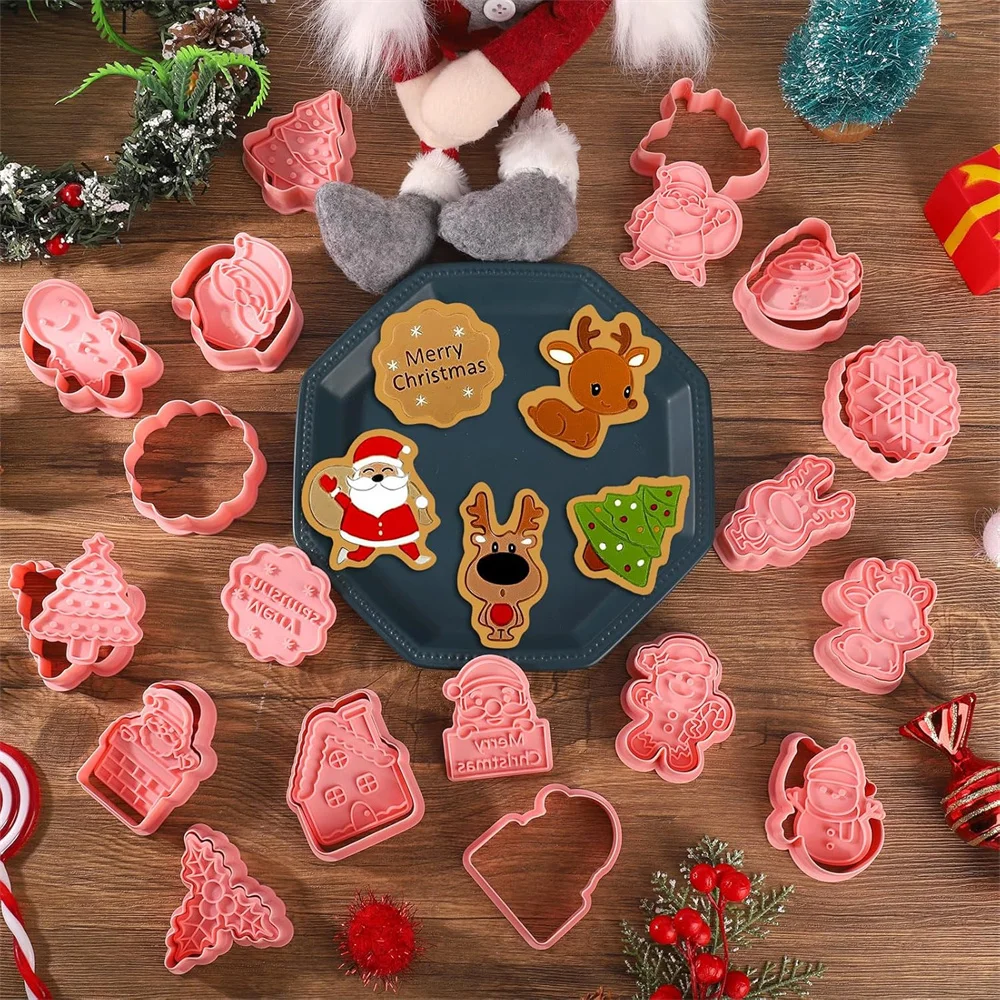 3D Christmas Cookie Stamp Mold Set 3