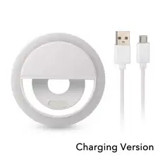  USB Charge Led Selfie Ring Light Mobile Phone Lens LED Selfie Lamp Ring for iPhone for Samsung Xiaomi Phone Selfie Light 